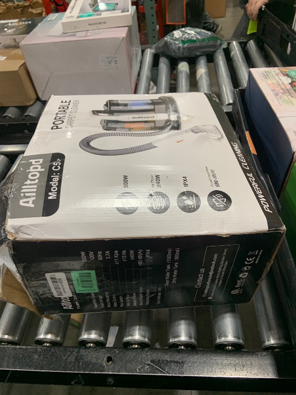 Photo 1 of Ailltopd Portable Carpet & Upholstery Cleaner Machine, 15Kpa Strong Suction Couch Cleaner Machine, Spot Cleaner for Carpet, Car, Pets, Stairs, Sofa, Couch Cleaner Machine, Self-Cleaning & 2 Brush