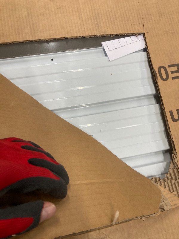 Photo 1 of ***BOX 1 OF 3 ONLY/INCOMPLETE SET***Lyngins Sheds & Outdoor Storage 12 ft × 10 ft Storage Shed Large Classic Apex Roof Metal Garden Storage Sheds with Hinged Door Tool Cabinet for Backyard, Patio, Poolside, White + Gray