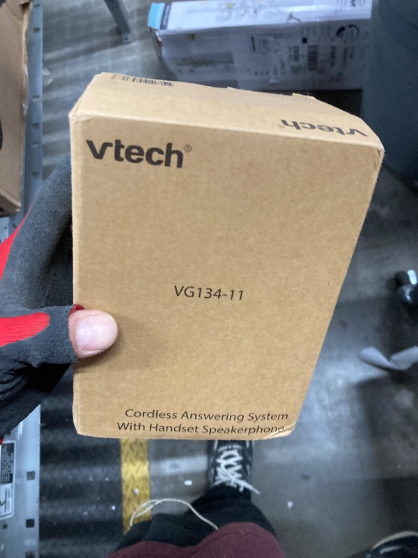 Photo 1 of [New] VTech VG134-11 DECT 6.0 Cordless Home Phone with Bluetooth Connection, Digital Answering Machine, Backlit Display,Full Duplex Speakerphone, Caller ID/Call Waiting,1000 ft Range (Black)