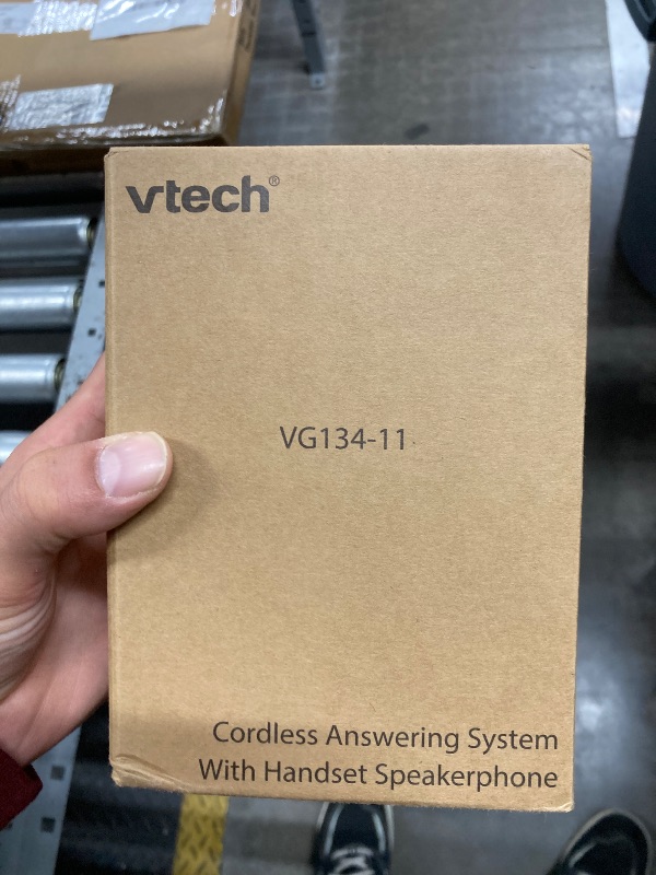 Photo 1 of [New] VTech VG134-11 DECT 6.0 Cordless Home Phone with Bluetooth Connection, Digital Answering Machine, Backlit Display,Full Duplex Speakerphone, Caller ID/Call Waiting,1000 ft Range (Black)