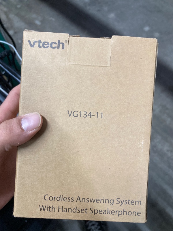 Photo 1 of [New] VTech VG134-11 DECT 6.0 Cordless Home Phone with Bluetooth Connection, Digital Answering Machine, Backlit Display,Full Duplex Speakerphone, Caller ID/Call Waiting,1000 ft Range (Black)