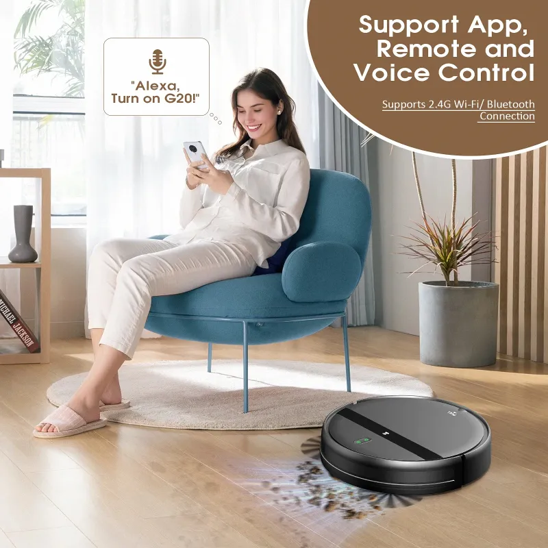 Photo 1 of ***(DAMAGED, SELLING AS PARTS ONLY -SELLING AS IS)*** 
ROBOEVO Robot Vacuum Cleaner G20 Vacuum and Mop Combo for Pet Hair Hard Floor, Wifi/Alexa Control