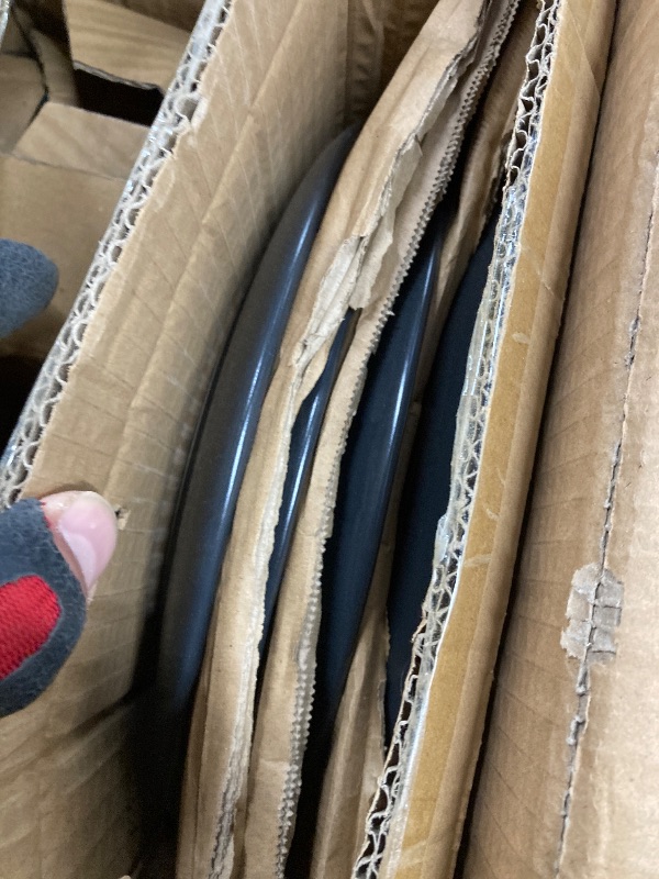 Photo 1 of ***(MISSING PIECES -INCOMPLETE SET -SELLING AS IS)*** Navaris Linen Artisan Stoneware Dinnerware Set (11 Pieces) - Dishwasher and Microwave Safe Plates, Bowls - Charcoal Black