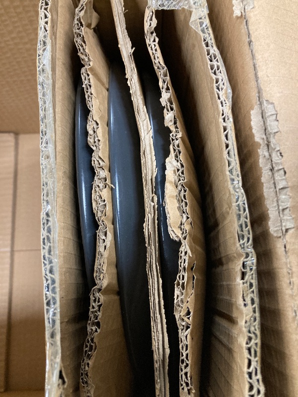 Photo 1 of ***(MISSING PIECES -INCOMPLETE SET -SELLING AS IS)*** Navaris Linen Artisan Stoneware Dinnerware Set (11 Pieces) - Dishwasher and Microwave Safe Plates, Bowls - Charcoal Black