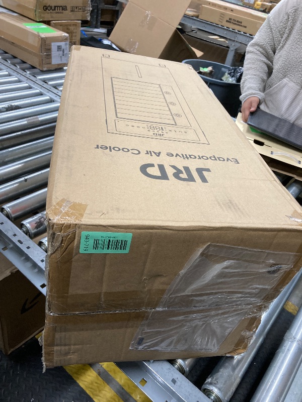 Photo 1 of *LEAKS**


JRD Portable Air Conditioner, Portable Evaporative Air Cooler with Remote, 12H Timer, 4 Ice Pack, 2.4Gal Tank, 4 Mode&3 Speed, Mist Function, Swamp Cooler Cooling Fan for Bedroom Home Office Garage