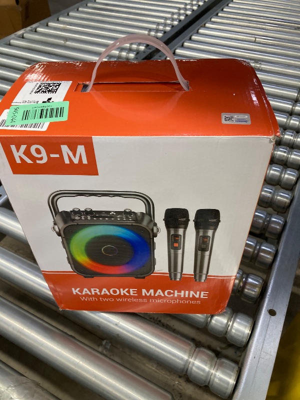 Photo 1 of ***(MISSING PARTS -SELLING AS IS )*** 
Karaoke Machine, Portable Bluetooth Speaker with Lights, USB/TF/REC/FM/AUX for Home Party Home System Packages