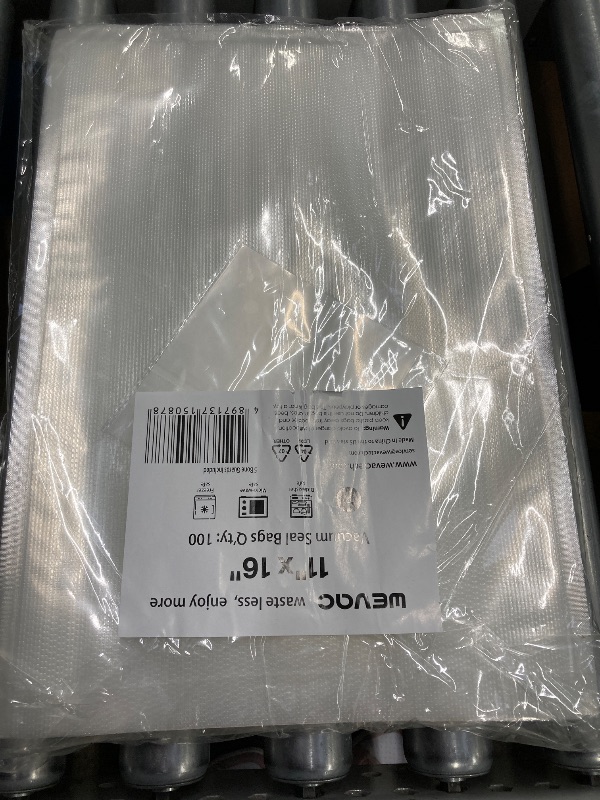 Photo 1 of [2024 Q4] 11" x 16" Vacuum Sealer Bags, 100 Count-Ideal for Food Storage, Sous Vide, and Meal Prep, Keep Food Fresh and Nutrients, Wevac Lite