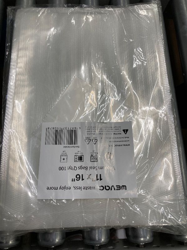 Photo 1 of [2024 Q4] 11" x 16" Vacuum Sealer Bags, 100 Count-Ideal for Food Storage, Sous Vide, and Meal Prep, Keep Food Fresh and Nutrients, Wevac Lite