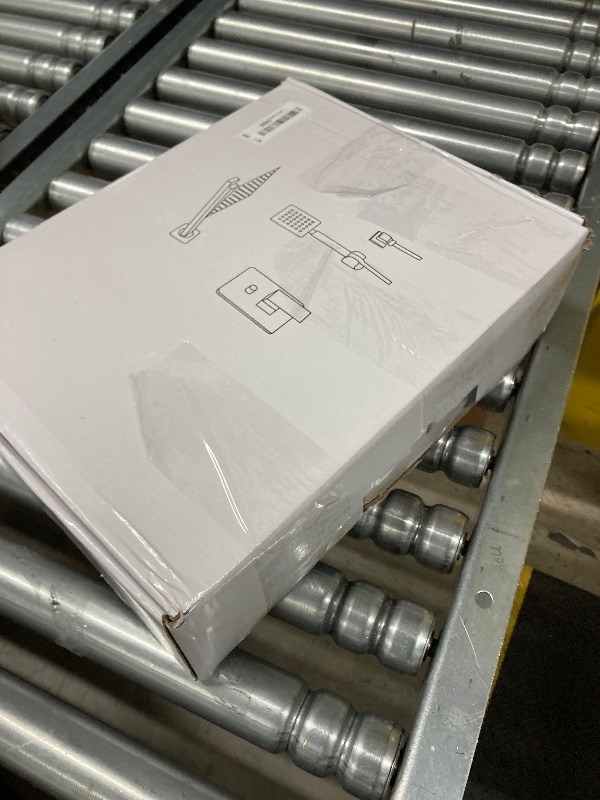 Photo 1 of *Scratched* LCEVCGK Shower Faucet Set Complete Matte Black Shower System with 12 inch Square Rainfall Shower Head 3-Function Handheld Shower Waterfall Bathtub Spout Rain Shower Combo Set Bathroom Wall Mounted