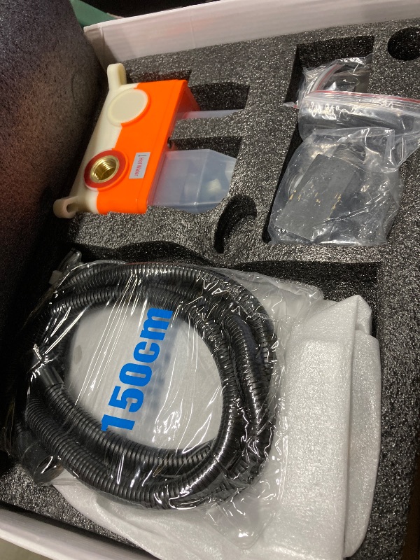 Photo 1 of *Scratched* LCEVCGK Shower Faucet Set Complete Matte Black Shower System with 12 inch Square Rainfall Shower Head 3-Function Handheld Shower Waterfall Bathtub Spout Rain Shower Combo Set Bathroom Wall Mounted