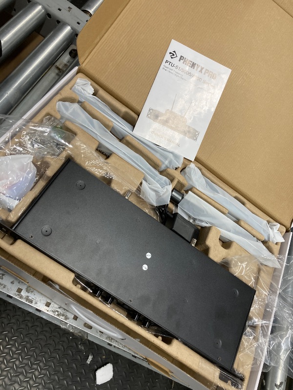 Photo 1 of *PARTS ONLY* Phenyx Pro Wireless Microphone System, 4-Channel UHF Wireless Mic, Fixed Frequency Metal Cordless Mic with 4 Handheld Dynamic Microphones, 260ft Range, Mics for Singing, Church(PTU-5000-4H)