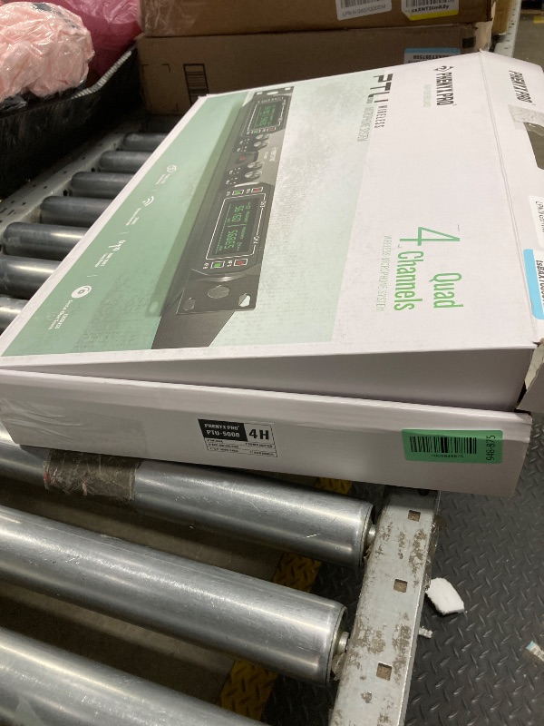 Photo 1 of *PARTS ONLY* Phenyx Pro Wireless Microphone System, 4-Channel UHF Wireless Mic, Fixed Frequency Metal Cordless Mic with 4 Handheld Dynamic Microphones, 260ft Range, Mics for Singing, Church(PTU-5000-4H)