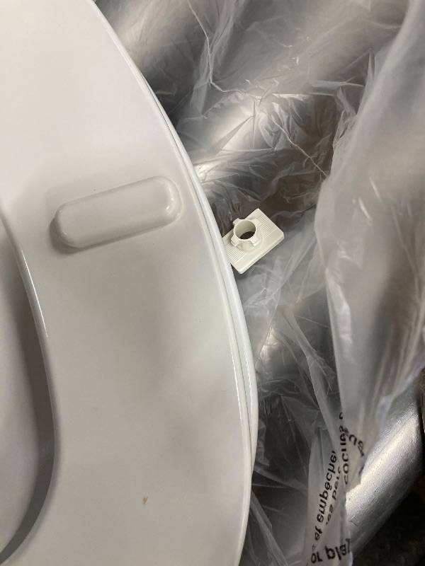 Photo 1 of *Pieces broken* Mayfair Linden Slow Close Toilet Seat, Non Slip Heavy Duty Wood, Easy Install, Elongated, White