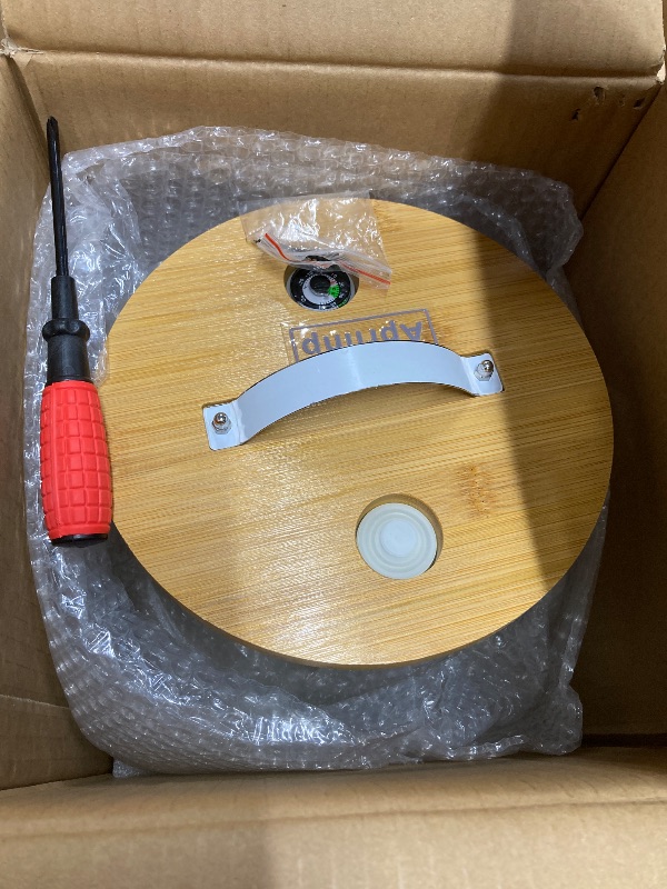 Photo 1 of *2 in Box* Aprilhp Rice Dispenser, Rice Storage Container, Flour and Cereal Container for Kitchen Organization and Pantry Store, Glass Cereal dispenser with Airtight Lid and Wooden Stand 5L