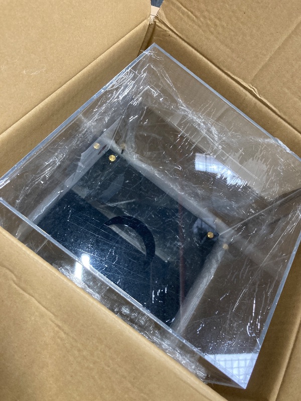 Photo 1 of *Something broke*? Basketball Display Case, Clear Acrylic Signed Basketball Case Stand Basketball Box Holder for Autographed Basketball Soccer for Boys Men Room Décor Ideal Gift Athlete (No Assembly Required)