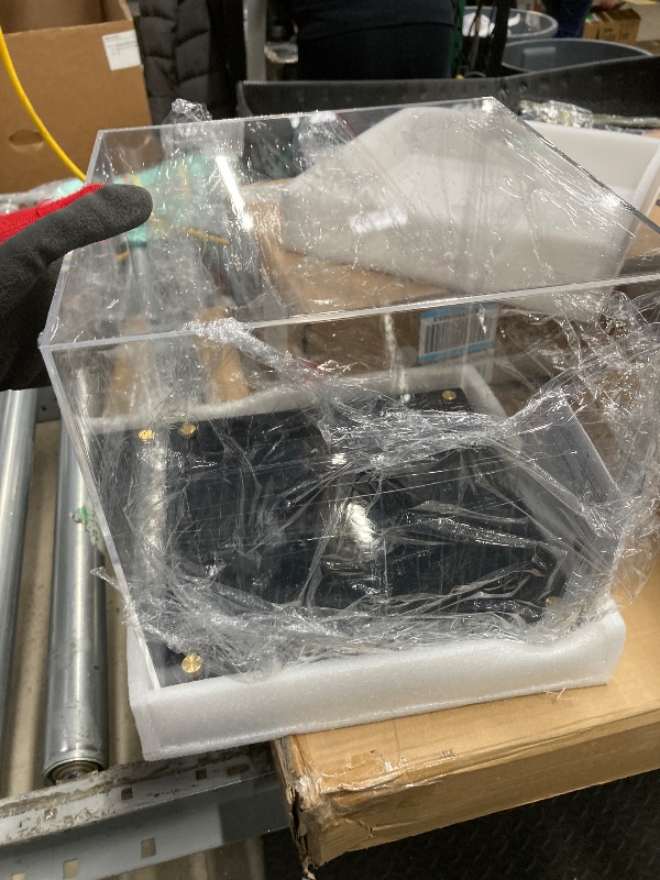 Photo 1 of *Something broke*? Basketball Display Case, Clear Acrylic Signed Basketball Case Stand Basketball Box Holder for Autographed Basketball Soccer for Boys Men Room Décor Ideal Gift Athlete (No Assembly Required)