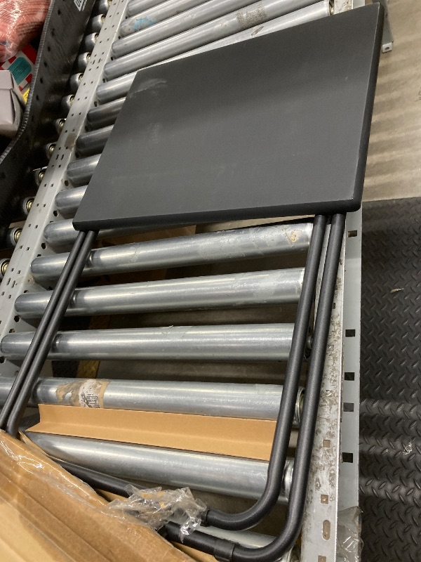 Photo 1 of *Chipped underside corners* HUANUO Folding TV Tray Table -Stable Tray Table with No Assembly Required, TV Dinner Tray for Eating, Foldable Snack Tables for Bed & Sofa (Black)