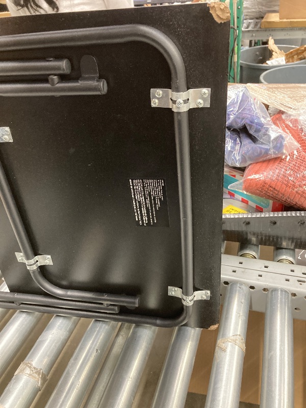 Photo 1 of *Chipped underside corners* HUANUO Folding TV Tray Table -Stable Tray Table with No Assembly Required, TV Dinner Tray for Eating, Foldable Snack Tables for Bed & Sofa (Black)