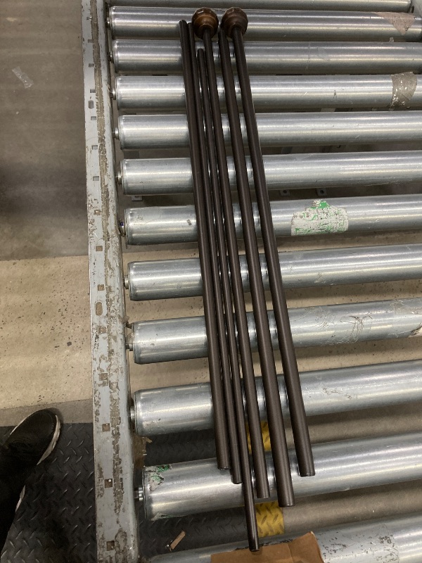 Photo 1 of *End piece broken* Decopolitan Facet Ball 5/8" Double Curtain Rod Set, 26 to 48 Inches, Vintage Bronze