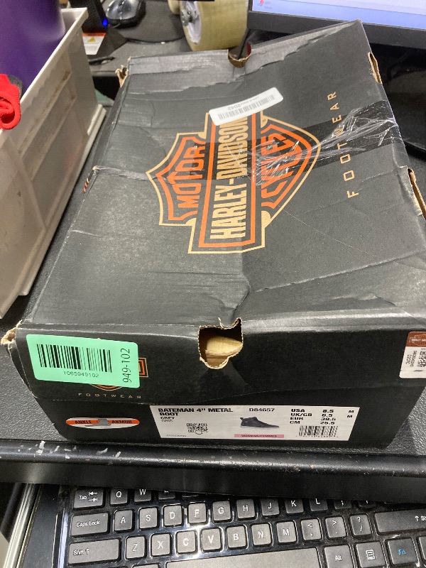 Photo 1 of *PLEASE CLEAN* Harley-Davidson Women's Bateman Motorcycle Boot, Grey, 8.5