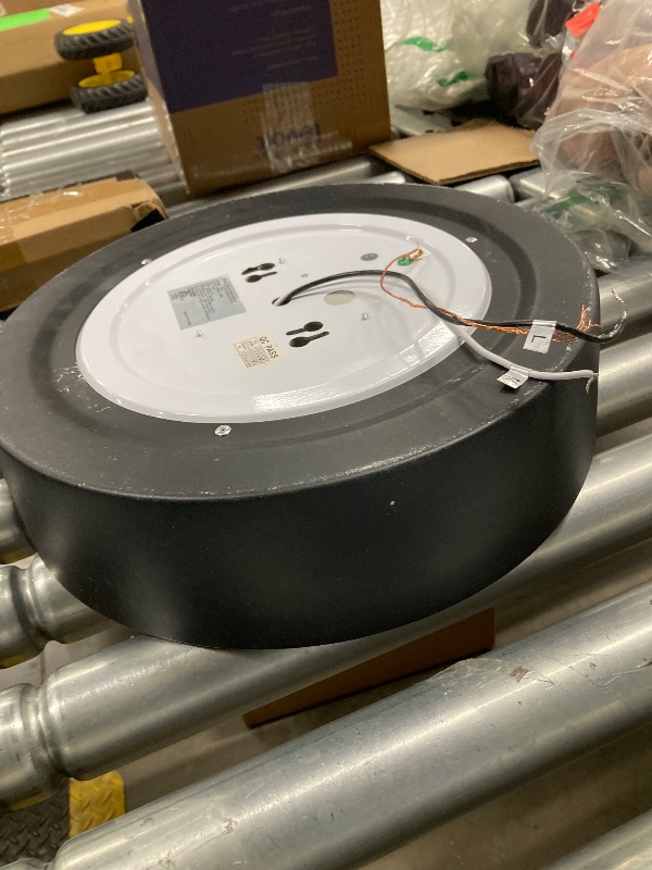 Photo 1 of ***(PARTS ONLY - SELLING AS IS )**** Pevfah Black Flush Mount Ceiling Light Fixture, Round LED Light Fixture, Modern Dimmable Bathroom Ceiling Lights for Hallway Living Room Bedroom Dining Room Entryway(11.81 Inch)