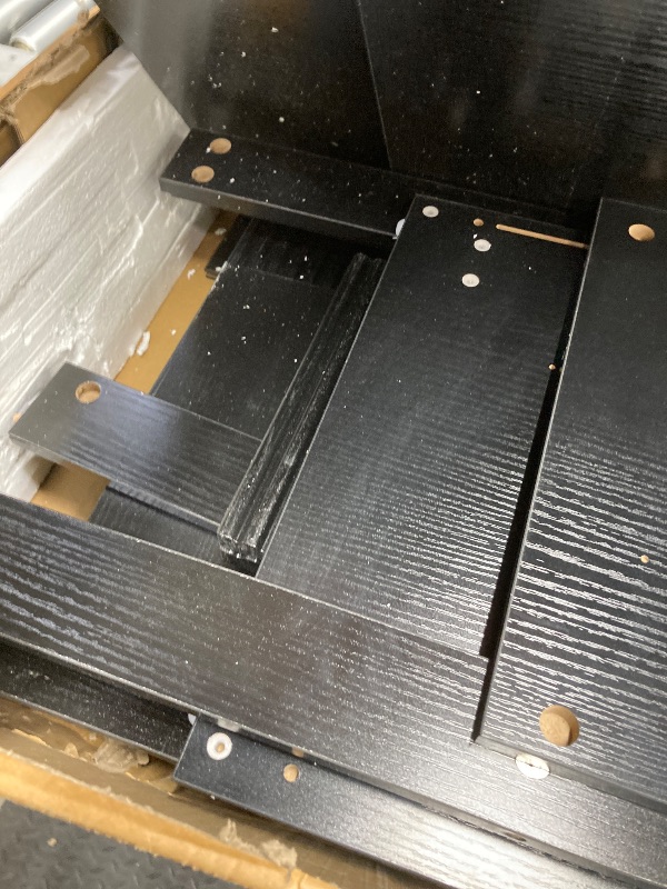 Photo 1 of *Pieces Damaged*  Jocoevol 6 Drawer Dresser for Bedroom, Modern Fluted Dresser, Bedroom Dressers with Drawers, Large Double Wooden Chest of Drawers for Living Room, Hallway, Black Dressers