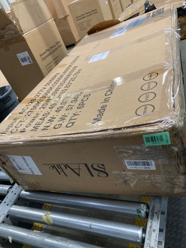 Photo 1 of *HEAVY * Damage to corners?* SLAclite 6 Pack 2x4 LED Flat Panel Light 50/40/35/30/25W 6500lm Adjustable, 0-10V Dimmable LED Flush Mount Ceiling Light Fixtures, 2.7K/3K/3.5K/4K/5K Selectable for Office Kitchen Garage - ETL Listed