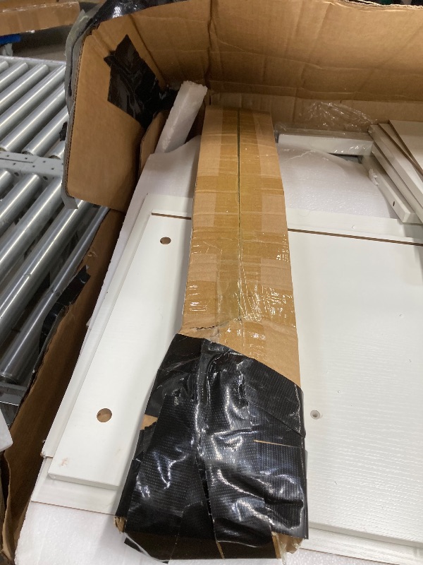 Photo 1 of *HEAVY *Chipped pieces/Scratched* Crafting Desk / Storage Desk