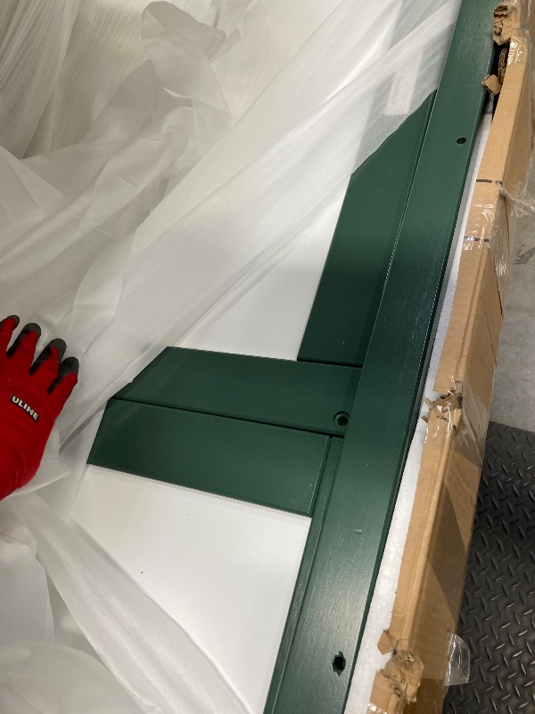 Photo 1 of *HEAVY* Dream On Me Carter 5-in-1 Convertible Full-Size Baby Crib, Olive & White, GreenGuard Gold & JPMA, Sustainable Pinewood, Converts to Toddler, Day & Full-Size Bed 3 Mattress Heights, Modern Design