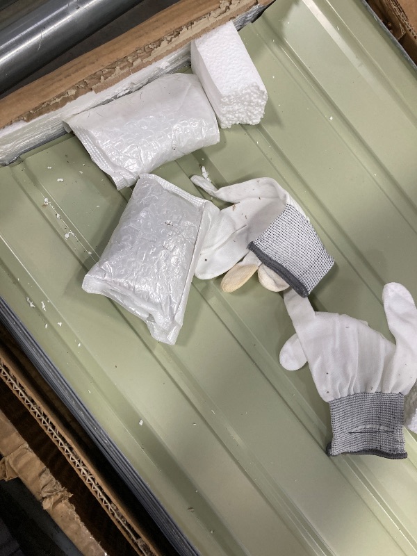 Photo 1 of *Water damage?* NeatiEase 20 Pcs Metal Roofing Panels, 5.1 Feet Corrugated Galvanized Roofing Panels Metal Siding Panels with Steel Screws for Pergola, Gazebo, Shed, Outdoor Storage, Chicken Coop, Patio,Garages