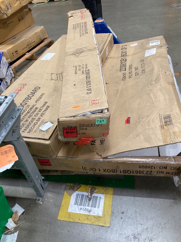 Photo 1 of *All Boxes in Set, 3 boxes* Queen Bed, Slats, Headboard, Footboard