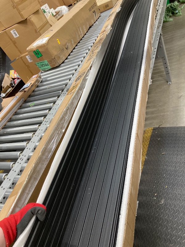 Photo 1 of *Scratched from use* Art3d WPC Slat Wall Panels, 8-Pack 108 x 6 Inch 3D Wall Accents for Interior Wall Decor, Living Room, Bedroom, Black