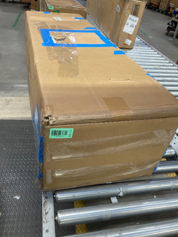 Photo 1 of *HEAVY* VEVOR Outdoor Privacy Screen, 50in H x 50in W Air Conditioner Fence, 3-Panel Pool Equipment Enclosure, Horizontal PVC Privacy Fence with 27.5 in Ground Stakes, No Dig Trash Can Fence for A/C Units