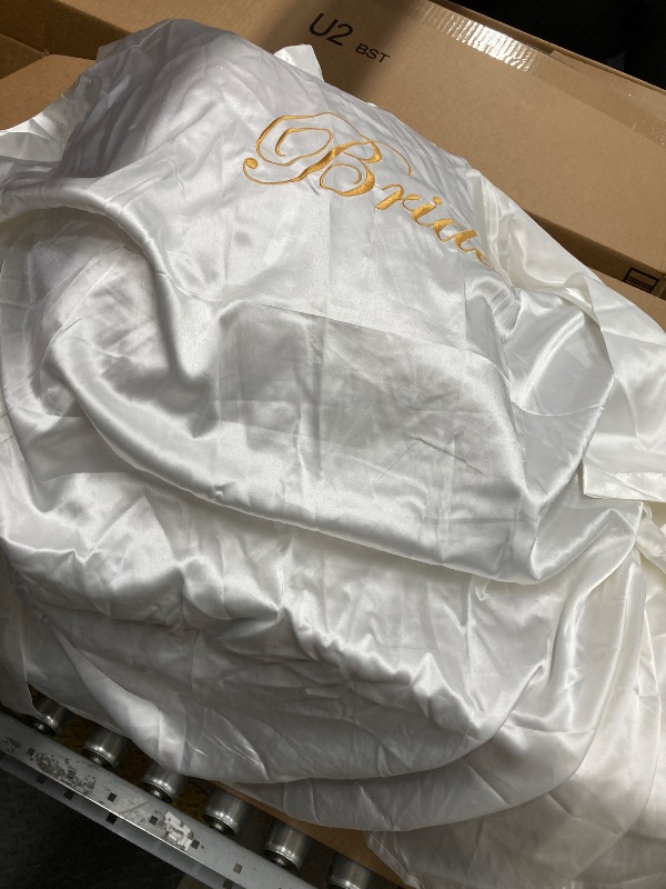 Photo 1 of *Stained* Size Unknown*  Bride Robe, White