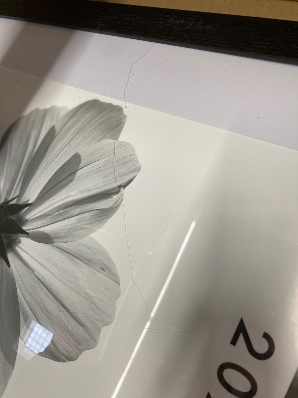 Photo 1 of *Plastic part cracked* Americanflat 24x34 Poster Frame with Polished Plexiglass - Use as 20x30 Frame with Mat or Display 24x34 Photo Without Mat - Hudson Collection - Wide Picture Frames for Wall Display - Black