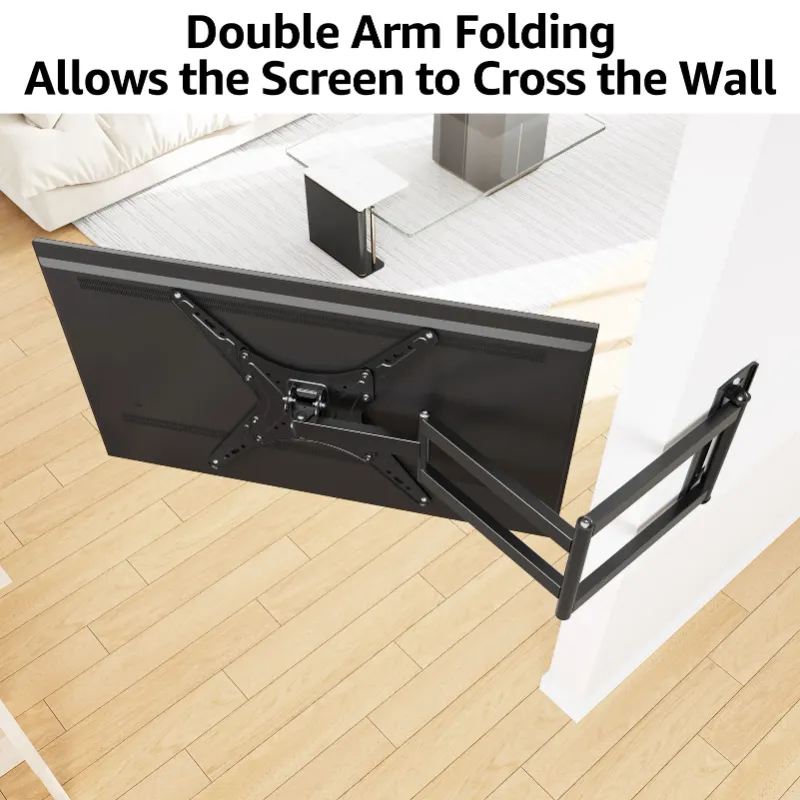 Photo 1 of *Scratched* MOUNT PRO Full Motion Long Arm TV Wall Mount for Most 26-65 inch TVs, Max VESA 400x400mm and 77 lbs, with 37.4 inch Swivel Extension Arm, For Single Stud
