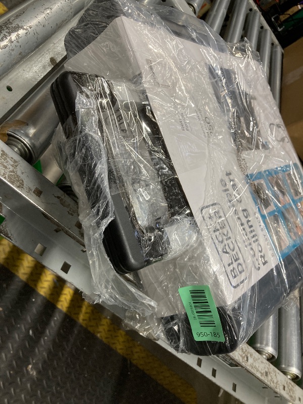 Photo 1 of *2 Wheels Missing* BLACK+DECKER Small Collapsible Pack N Roll Folding Utility Cart with Lid, 4 Wheels, Adjustable Handle, Portable, Black