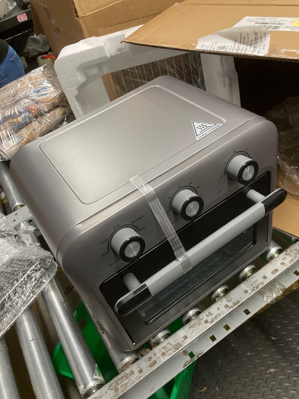 Photo 1 of *PARTS ONLY* SELLING AS IS* 19QT Air Fryer Toaster Oven with Convection, 5-in-1 Countertop Cooker, Visible Window, Oil Free, 1500W, Black