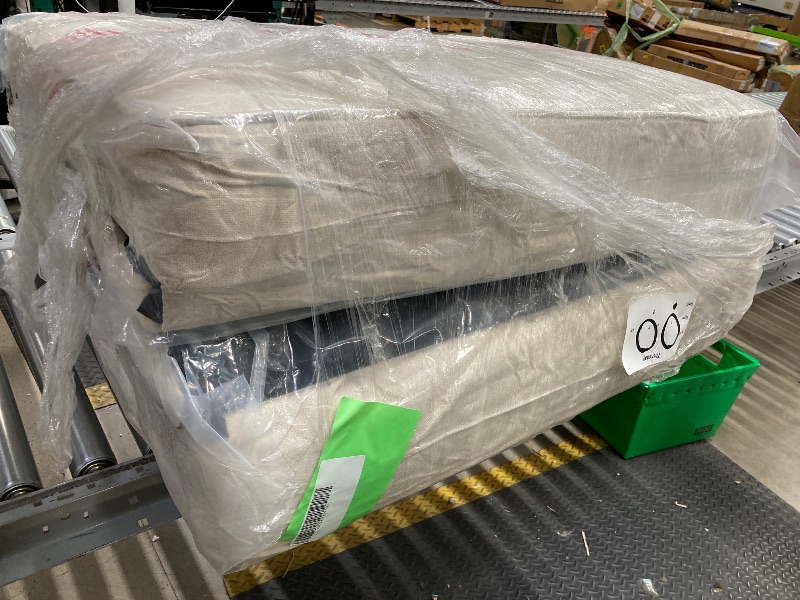 Photo 1 of ***THERE ARE NO ARMS INCLUDED AND IT IS ONLY ONE SIDE OF THE COUCH***AAQZ 87" Comfy Sofa for Living Room, 3 Seater Chenille Fabric Couch for Small Space, WHITE***THERE ARE NO ARMS INCLUDED AND IT IS ONLY ONE SIDE OF THE COUCH***