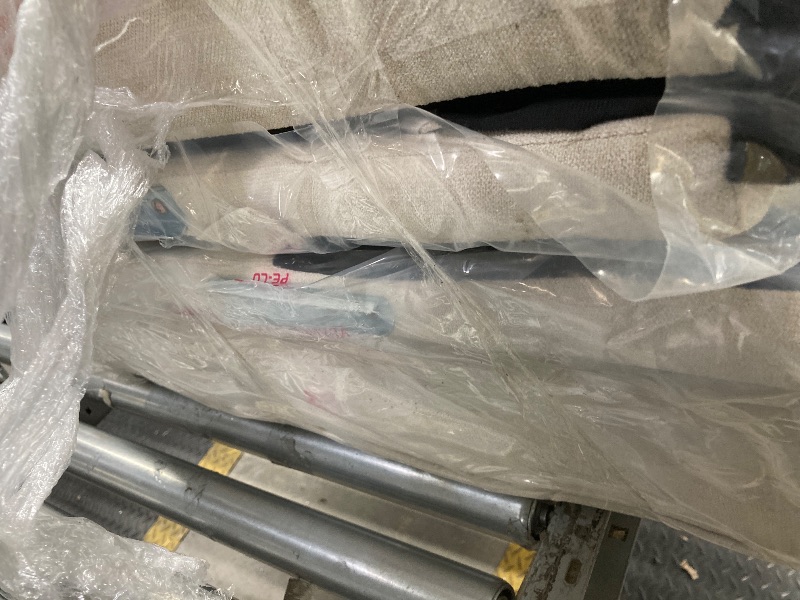 Photo 1 of ***THERE ARE NO ARMS INCLUDED AND IT IS ONLY ONE SIDE OF THE COUCH***AAQZ 87" Comfy Sofa for Living Room, 3 Seater Chenille Fabric Couch for Small Space, WHITE***THERE ARE NO ARMS INCLUDED AND IT IS ONLY ONE SIDE OF THE COUCH***