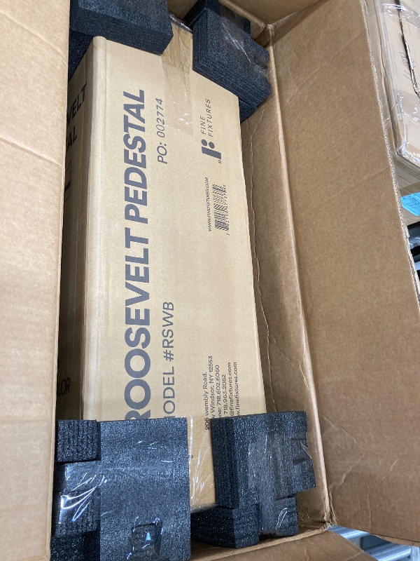 Photo 1 of ***THIS IS JUST THE PEDISTAL**SINK IS NOT INCLUDED***Fine Fixtures Roosevelt Bathroom Pedestal Sink – 18-Inch Small Pedestal Sink, Durable Vitreous China Ceramic with Single Hole Bathroom Sink Faucet – Ideal for Modern Bathrooms***THIS IS JUST THE PEDISTA