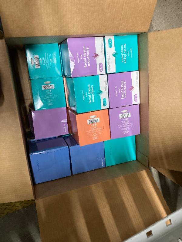 Photo 1 of ***21 BOXES INCLUDED***Amazon Basics 2-Ply Ultra Facial Tissue with Lotion, 75 Count Per Box***21 BOXES INCLUDED***