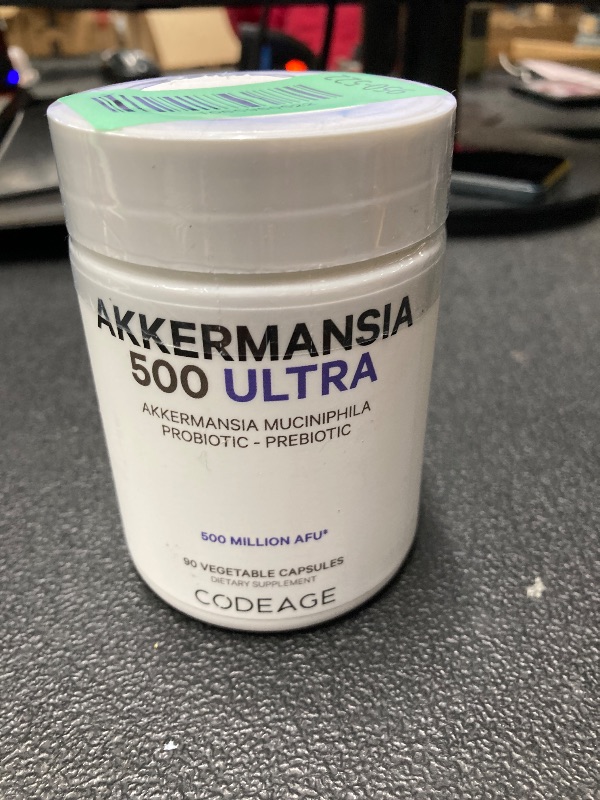 Photo 1 of  Akkermansia muciniphila Probiotic Ultra - High-Potency 500M AFUs Akkermansia Probiotic Supplement - Enhanced Daily Probiotic & Prebiotic, Chicory Inulin - 3-Month Supply - 90 Capsules