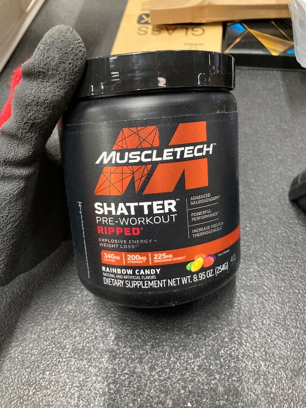 Photo 1 of *Exp 07, Nov 2025*  Muscletech Shatter Pre-Workout Ripped