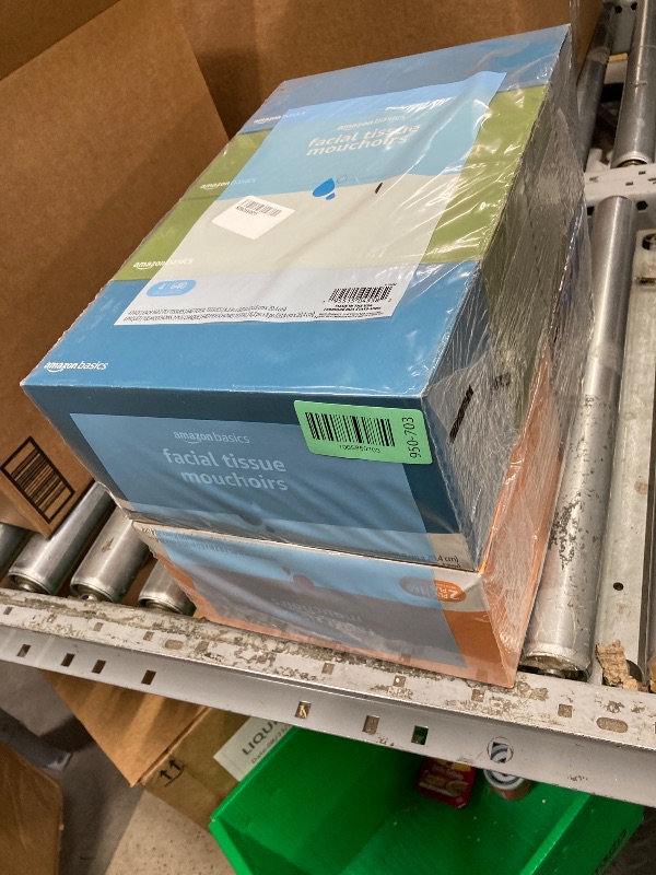 Photo 1 of *2 Pack* Amazon Basics Facial Tissue, 2-Ply, 160 Tissues per Box, 4 Boxes (640 total) (Previously Solimo)