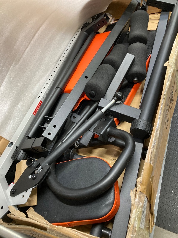 Photo 1 of *Small scratches and dents* Teclor Inversion Table for Back Pain Relief, 350 lbs Capacity Strength Training Inversion Equipment, Decompression Table for Pain Therapy Training with Safe Belt & Comfortable Ankle Holders