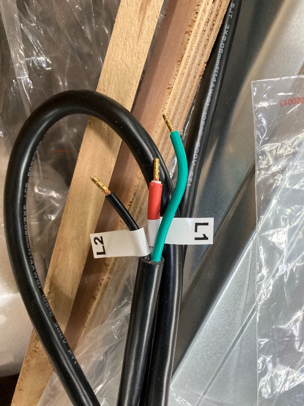 Photo 1 of ***PLZ NOTE THE PIC OF HOW THE PLUG CONNECTS***AMZCHEF 24" Single Wall Oven, 2.65 Cu.ft. Built-in Electric Wall Oven with 5 Cooking Functions, 360° ROTATING ROTISSERIE, 2200W, Mechanical Knobs Control, Timer, Stainless Steel Wall Oven for Kitchen***PLZ NO