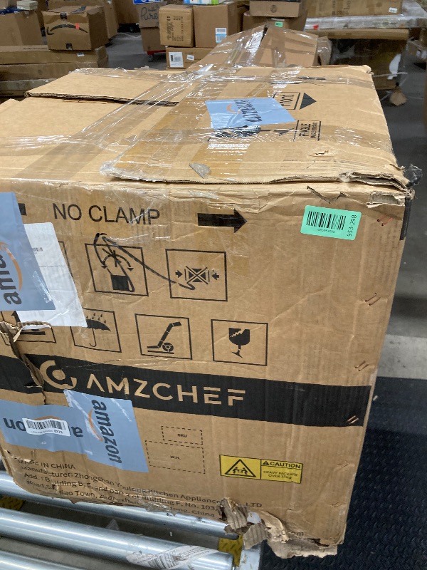 Photo 1 of ***PLZ NOTE THE PIC OF HOW THE PLUG CONNECTS***AMZCHEF 24" Single Wall Oven, 2.65 Cu.ft. Built-in Electric Wall Oven with 5 Cooking Functions, 360° ROTATING ROTISSERIE, 2200W, Mechanical Knobs Control, Timer, Stainless Steel Wall Oven for Kitchen***PLZ NO