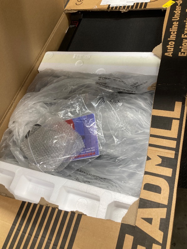 Photo 1 of PACEROCKER Walking Pad Treadmill with 12% 9-Level Auto Incline, 450 lbs Capacity Bluetooth Speaker Under Desk Treadmills for Home Hiking, 5 MPH, Black