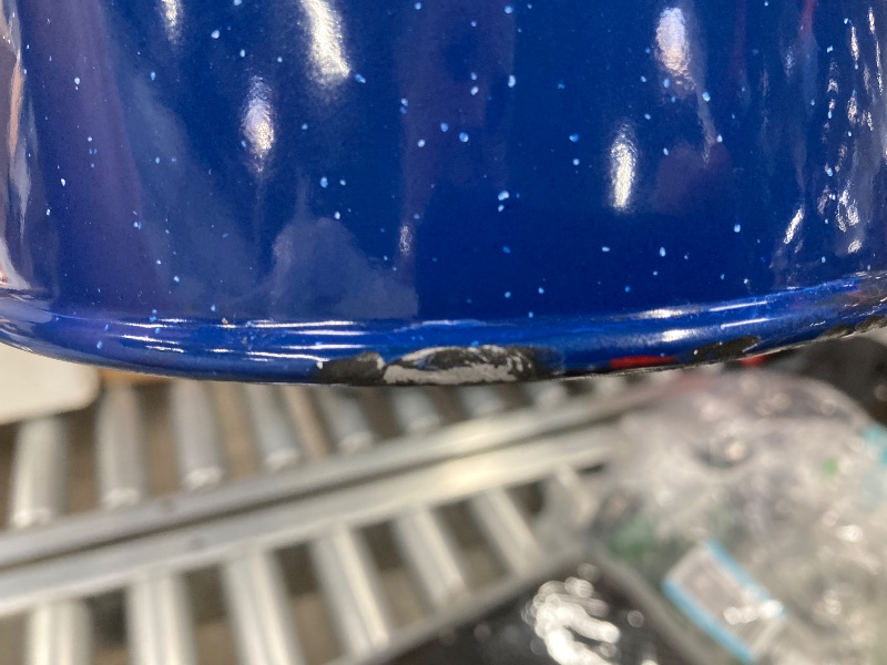 Photo 1 of **SMALL CHIP AT BOTTOM**Stansport Enamel Percolator Coffee Pot 8 Cup - Blue (10343)